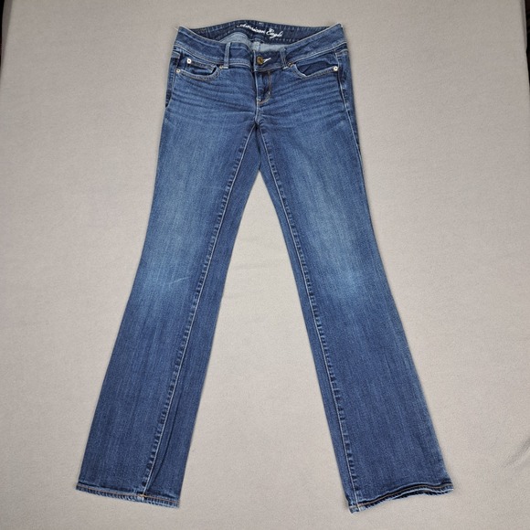 American Eagle Outfitters Denim - American Eagle Jeans Womens 8 Blue Slim Boot Stretch Waist Denim Cowgirl 32" Leg